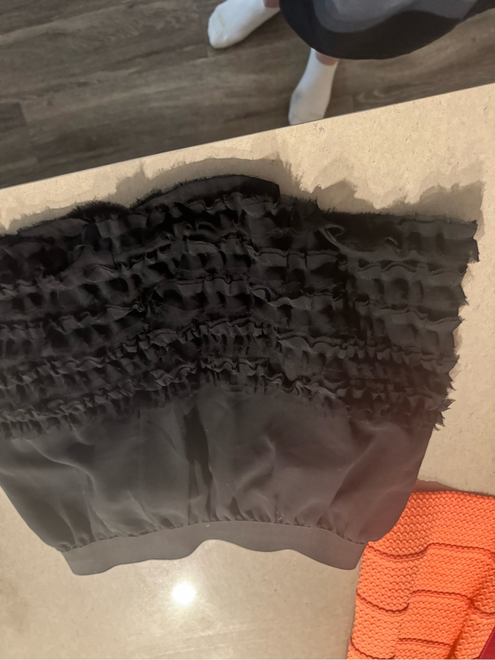 Alythea Black A-Line/Full Ruffle Skirt